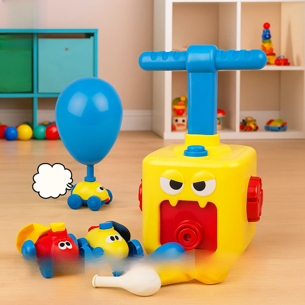 Balloon Powered Car Toy with Pump for Children