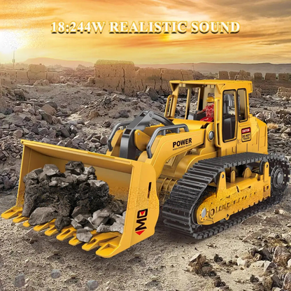 Electric RC digger toy with lights and sound
