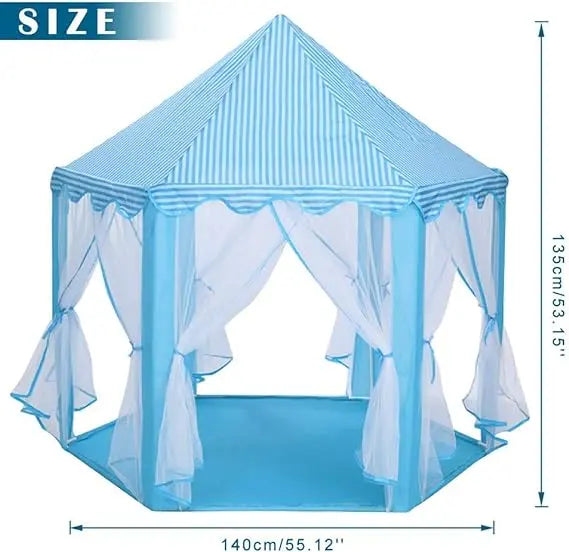 Kids Magical Castle Play Tent House with Fairy Lights, Indoor Outdoor Fun