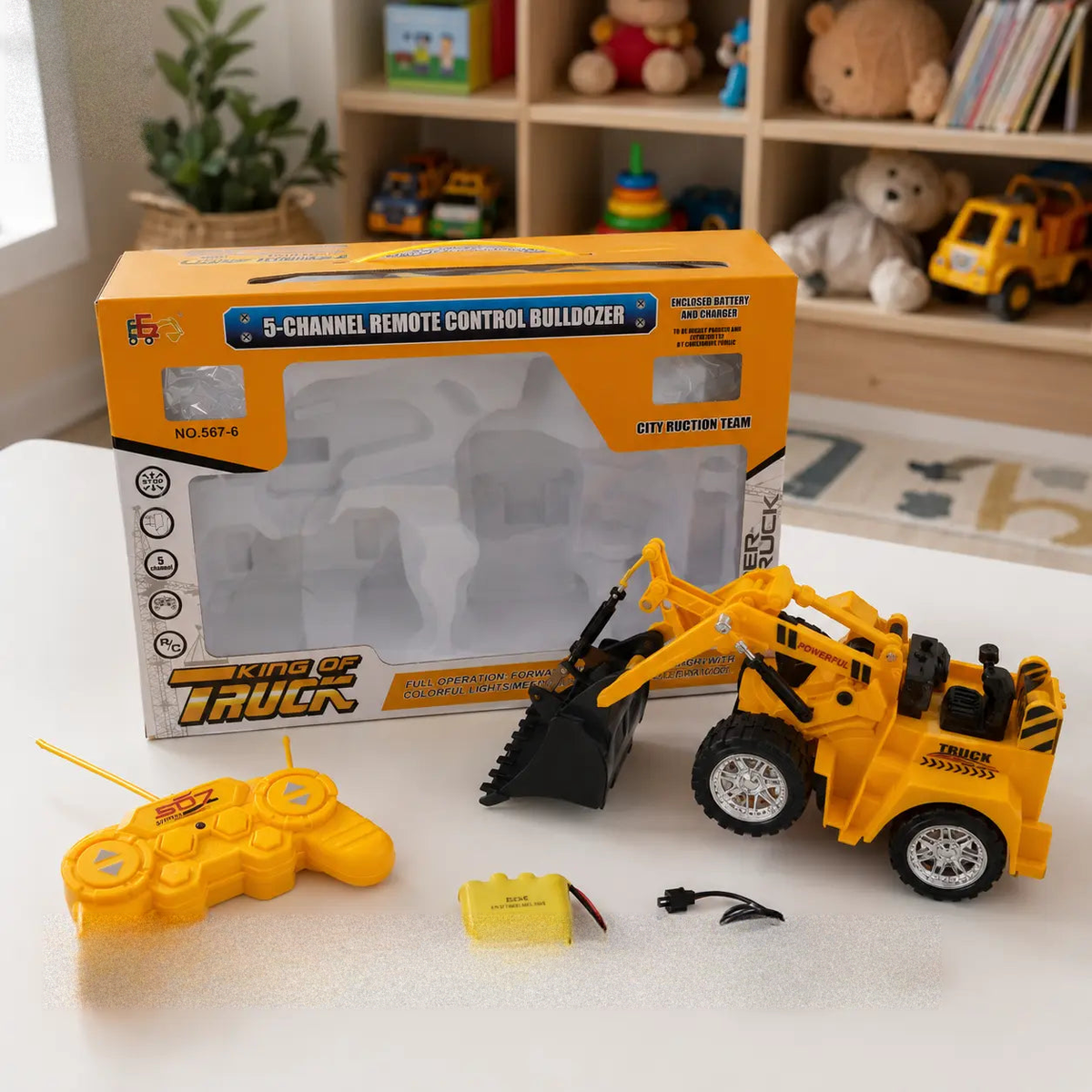 Remote control excavator toy for kids in Pakistan