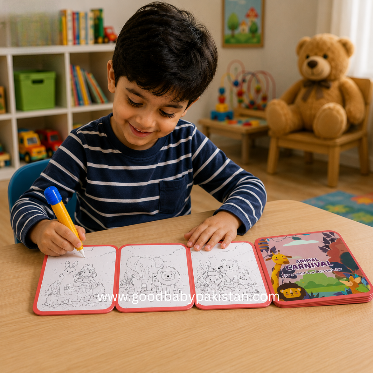 Kids Reusable Coloring Activity Book with Water Pen