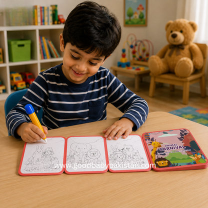 Kids Reusable Coloring Activity Book with Water Pen