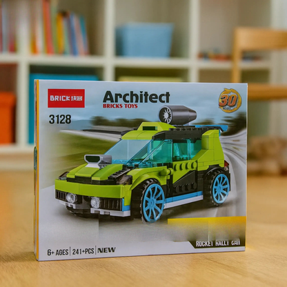 DIY brick car construction toy with colorful pieces – ToysWalaPK