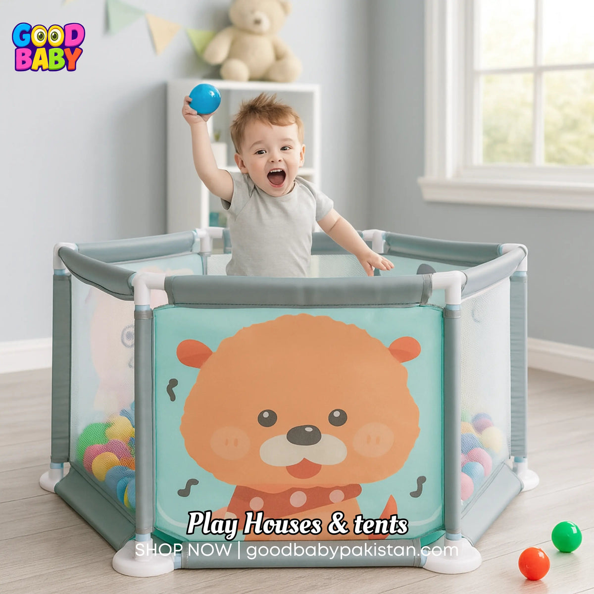 safe baby playpen with animal design Pakistan