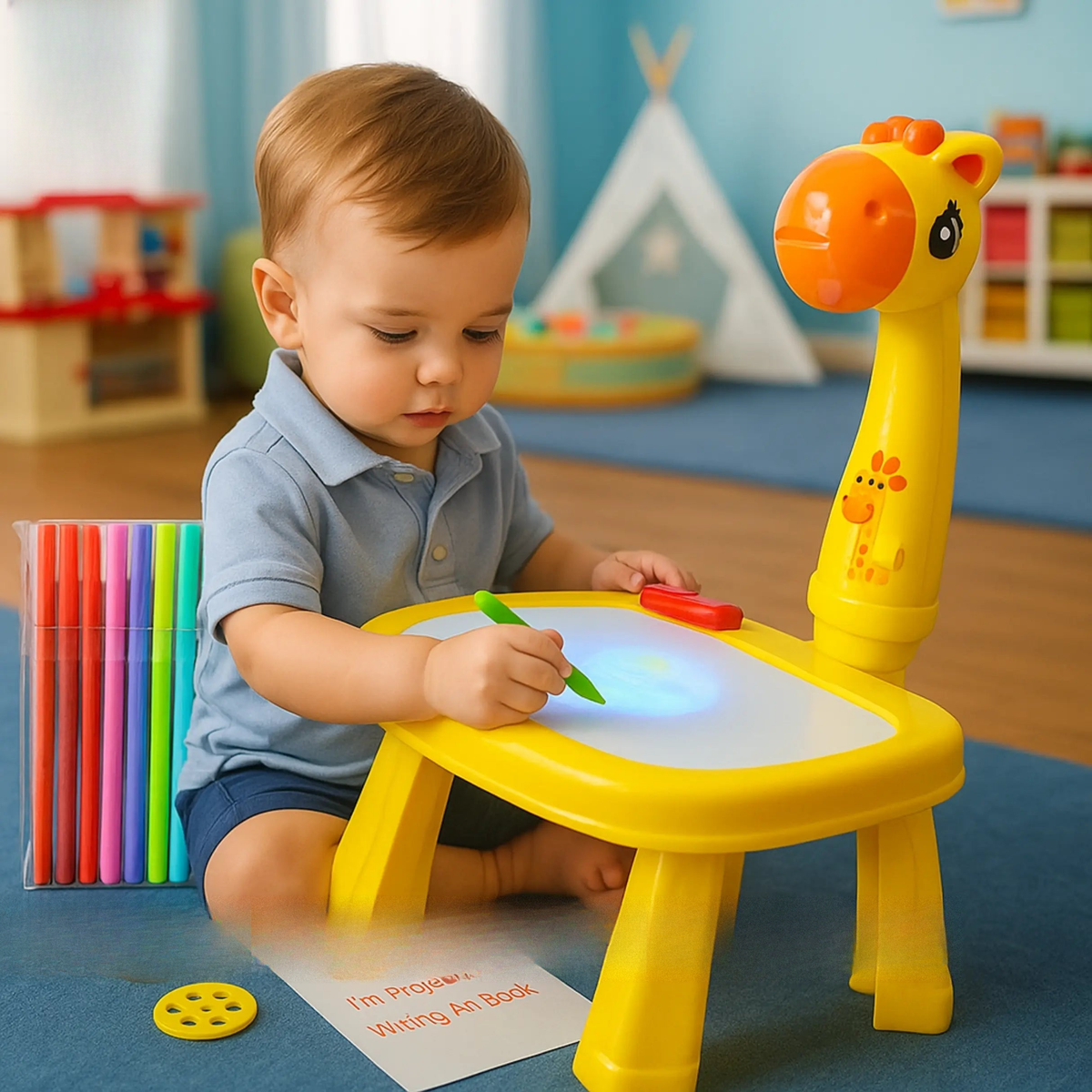 smart giraffe style projector desk for kids by ToysWalaPK