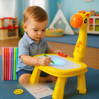 smart giraffe style projector desk for kids by ToysWalaPK