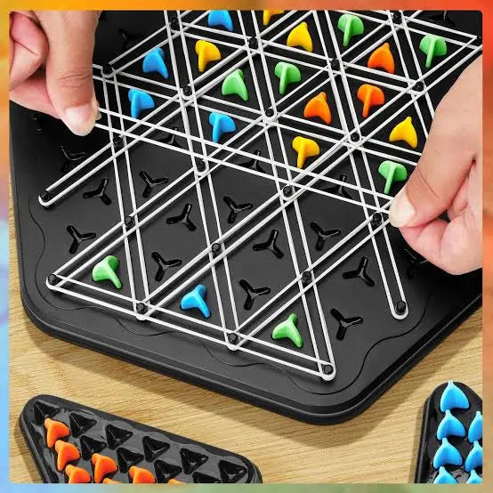 Colorful ice cube trays with geometric design on a black tray