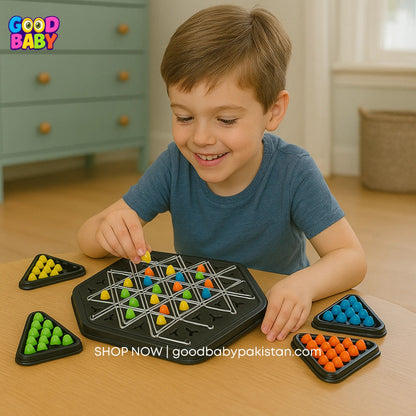 triangle chess rubber band puzzle game ToysWalaPK