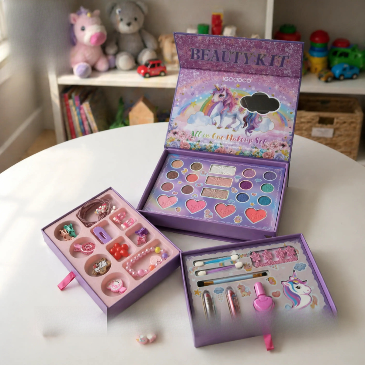 kids unicorn beauty box makeup set