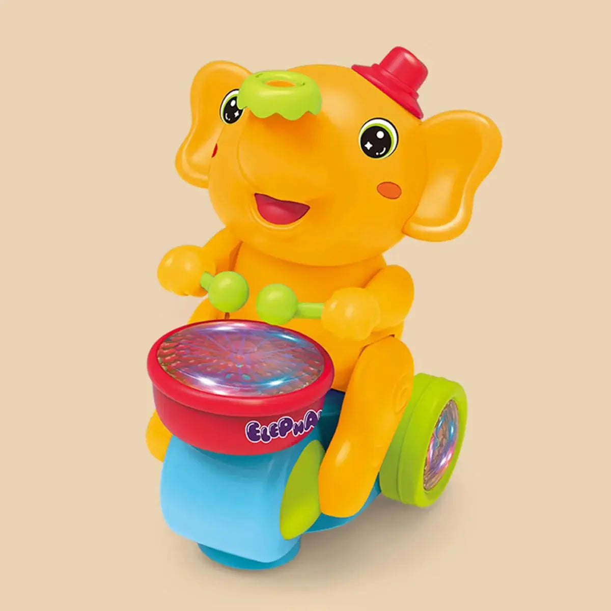 walking elephant toy with colorful lights
