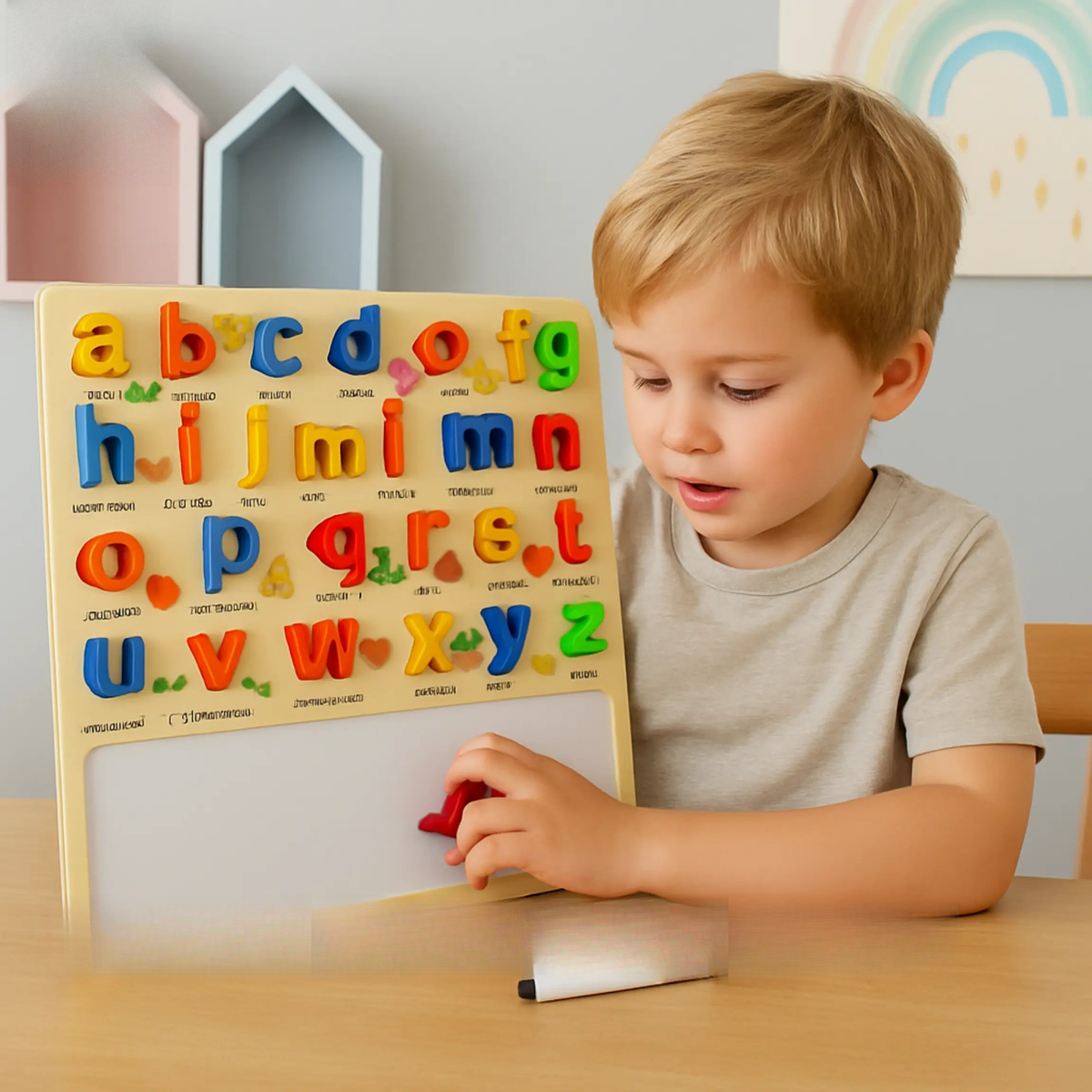 Wooden ABC Alphabet Puzzle – Montessori Learning Toy ToysWalaPK