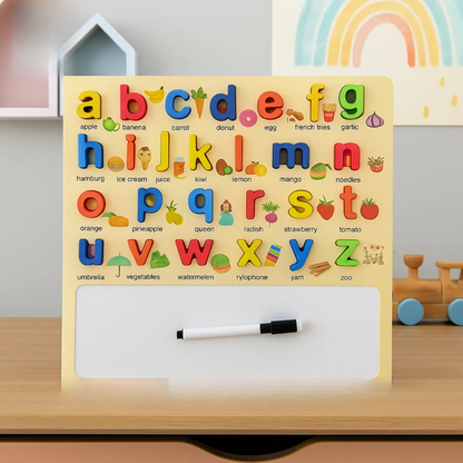 Wooden ABC Alphabet Puzzle – Montessori Learning Toy ToysWalaPK
