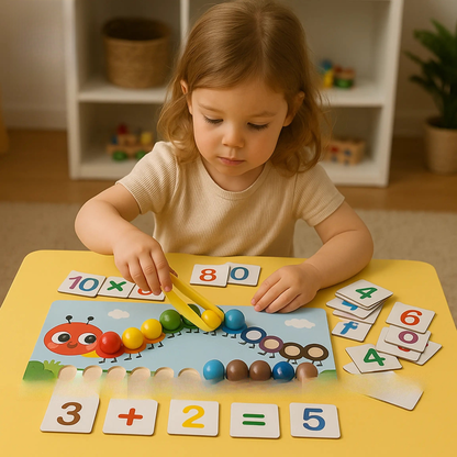 "Wooden Caterpillar Montessori Counting Toy for Toddlers – ToysWalaPK"